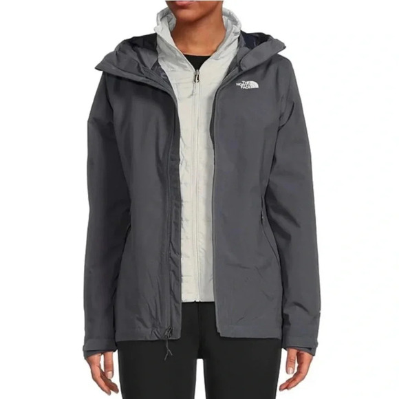 The North Face Carto Triclimate® 3-In-1 Long Sleeve Hooded Jacket Sz M Gray - Picture 2 of 11